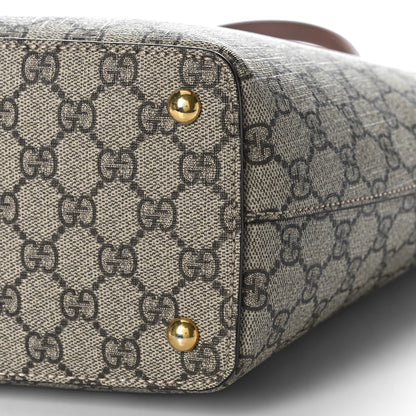Gucci GG Supreme Monogram Medium Zippered Bucket Tote Beige Tuscany 11 of 13