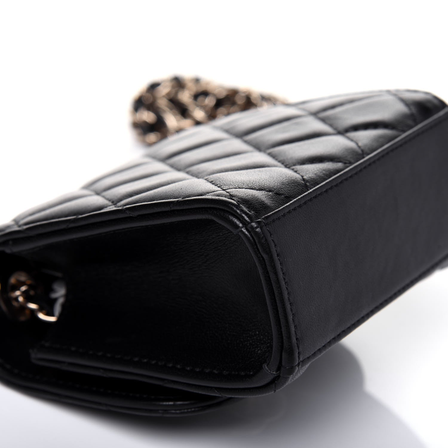 Chanel Lambskin Quilted Mini Trendy CC Chain Wallet Black 12 of 14