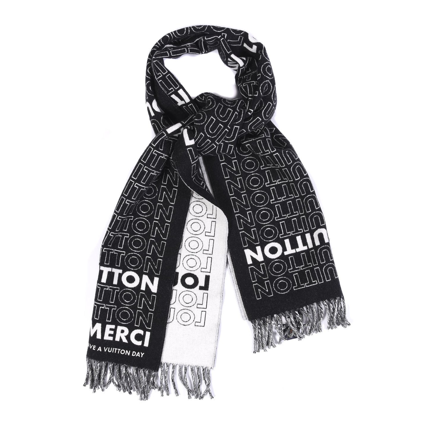 Wool Cashmere Scarf Black