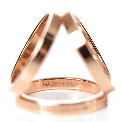 Hermes Permabrass Rose Gold Plated Trio Scarf Ring 6 of 7