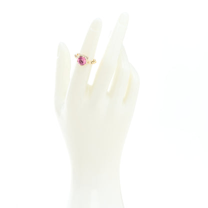 Gucci 18K Yellow Gold Pink Tourmaline Le Marché Des Merveilles Feline Ring 47 4 2 of 9