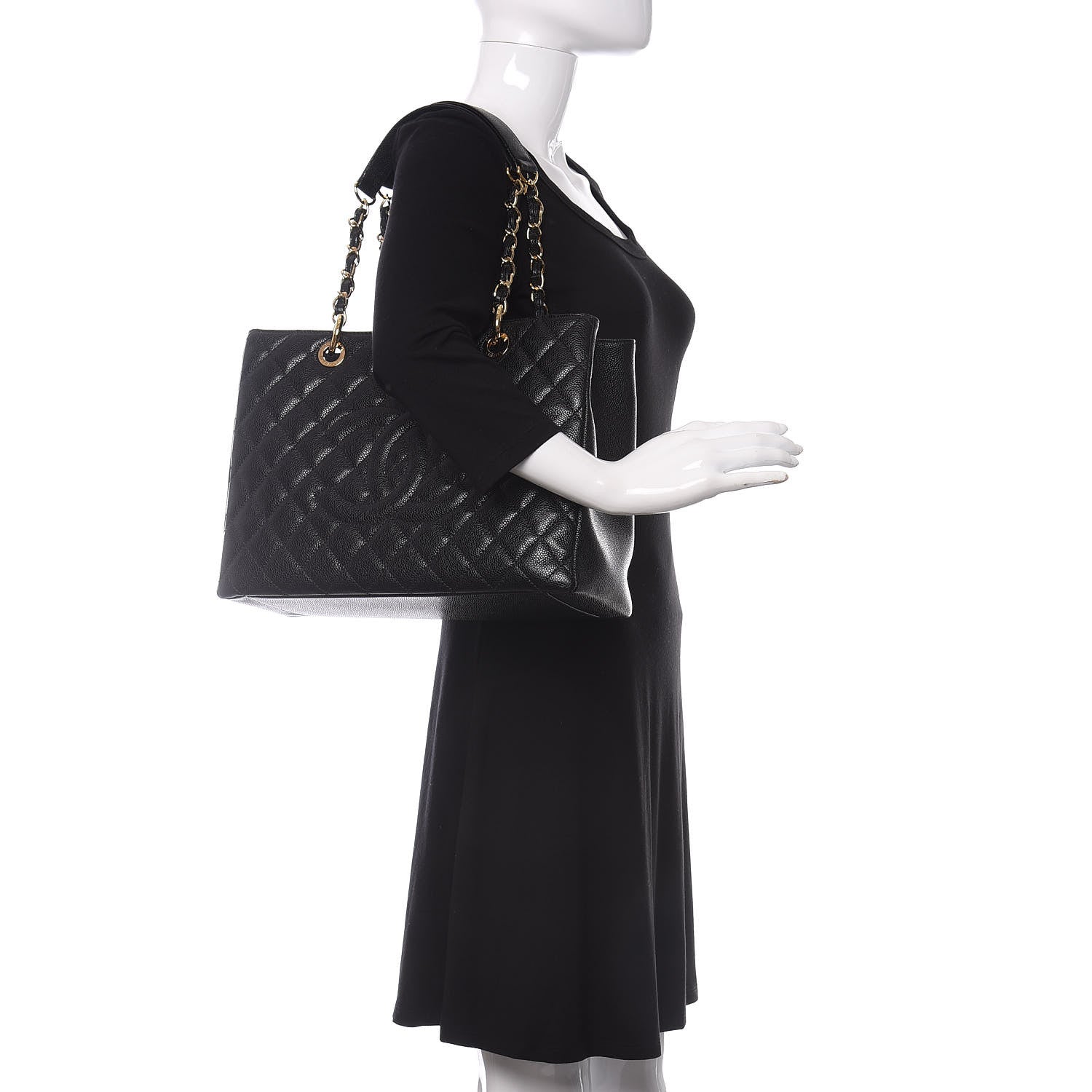 Chanel Caviar Quilted Grand Shopping Tote GST Black 2 of 9