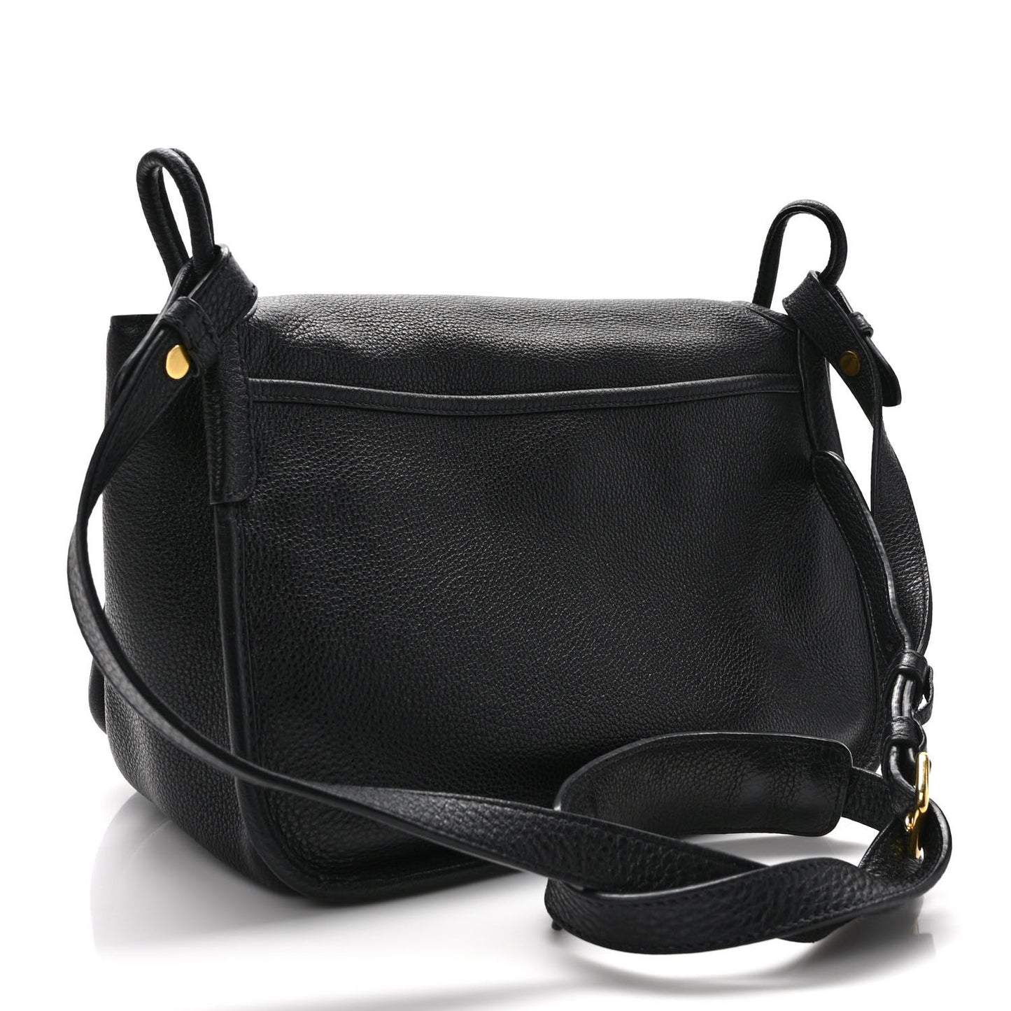 Vitello Phenix Embossed Logo Bag Black