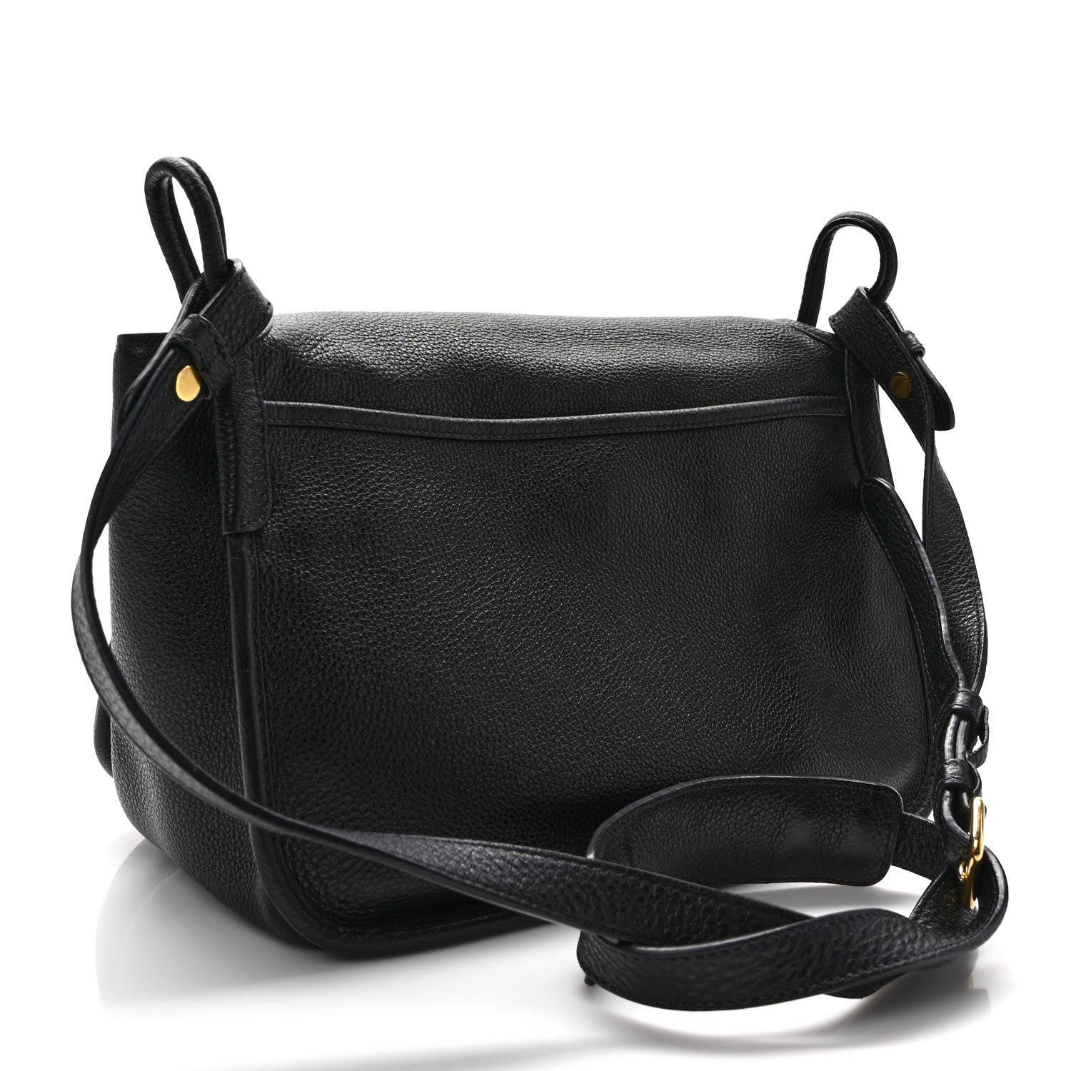 Prada Vitello Phenix Embossed Logo Bag Black 3 of 8