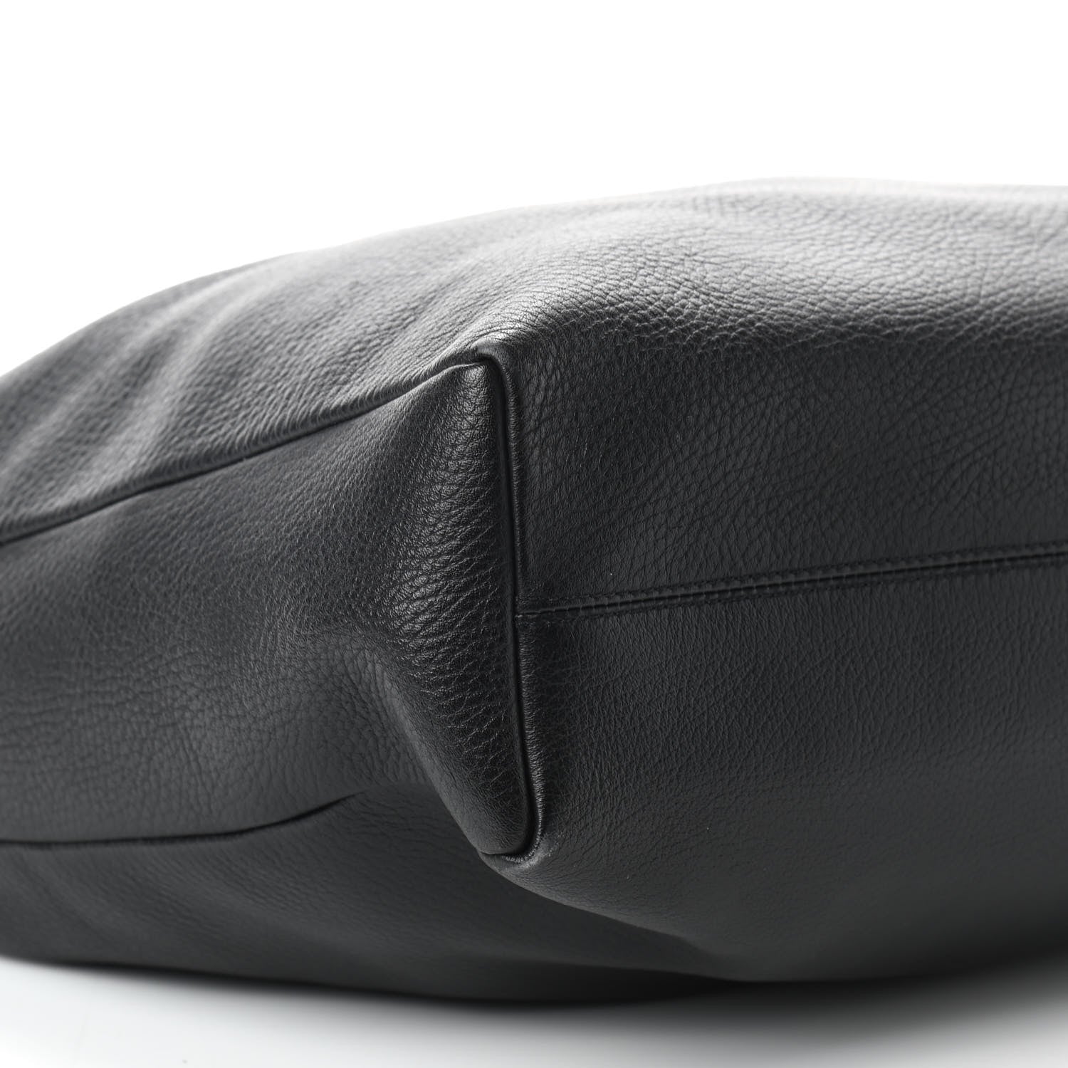 Burberry Grainy Leather Calfskin Hobo Black 6 of 8