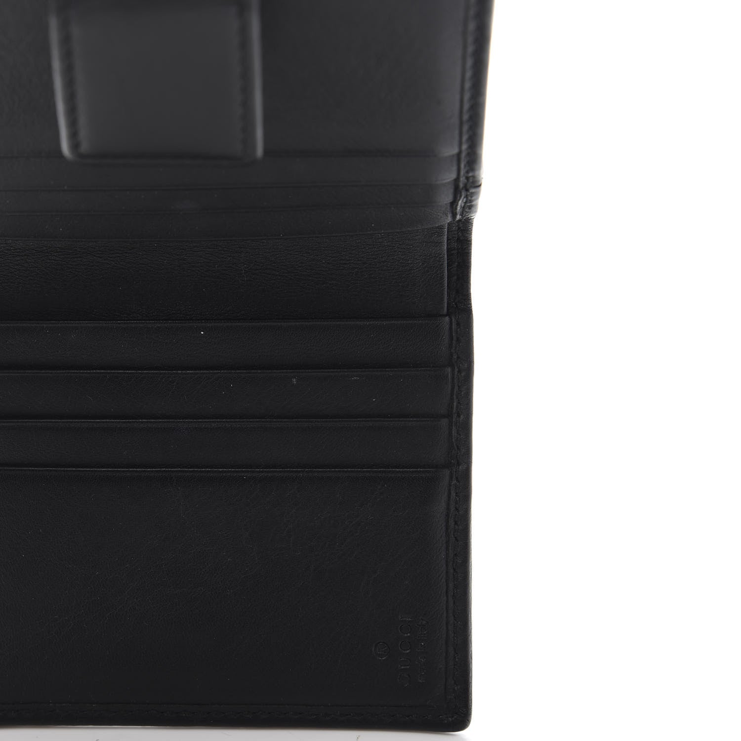 Gucci Calfskin Swarovski Crystal Mini GG Sparkling French Flap Wallet Black 8 of 12