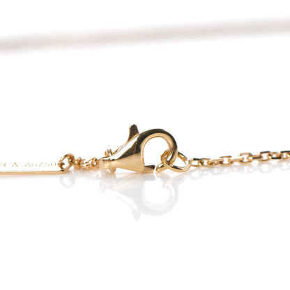 Van Cleef & Arpels 18K Yellow Gold Mother of Pearl Vintage Alhambra Pendant Necklace 5 of 6
