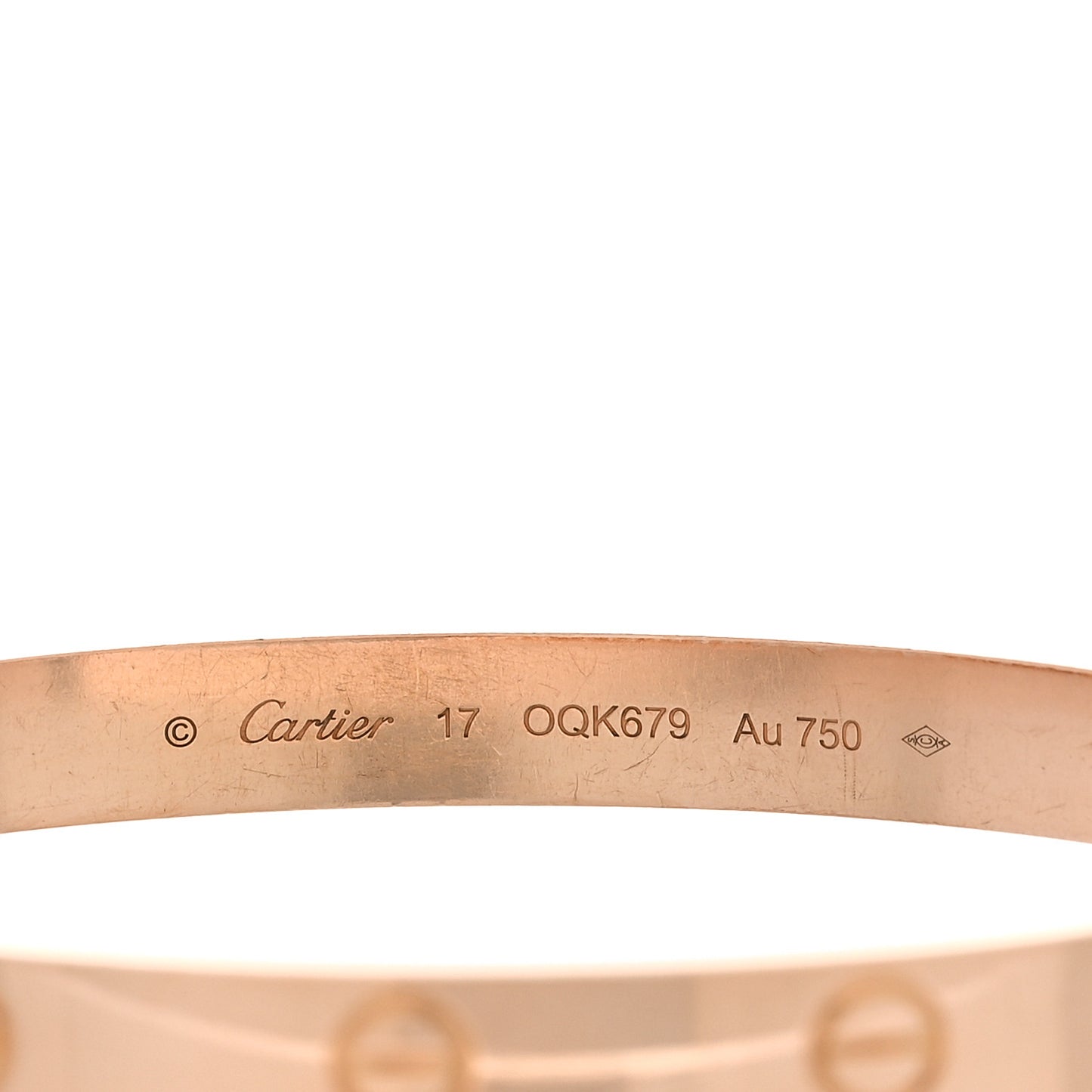 18K Pink Gold LOVE Bracelet 17