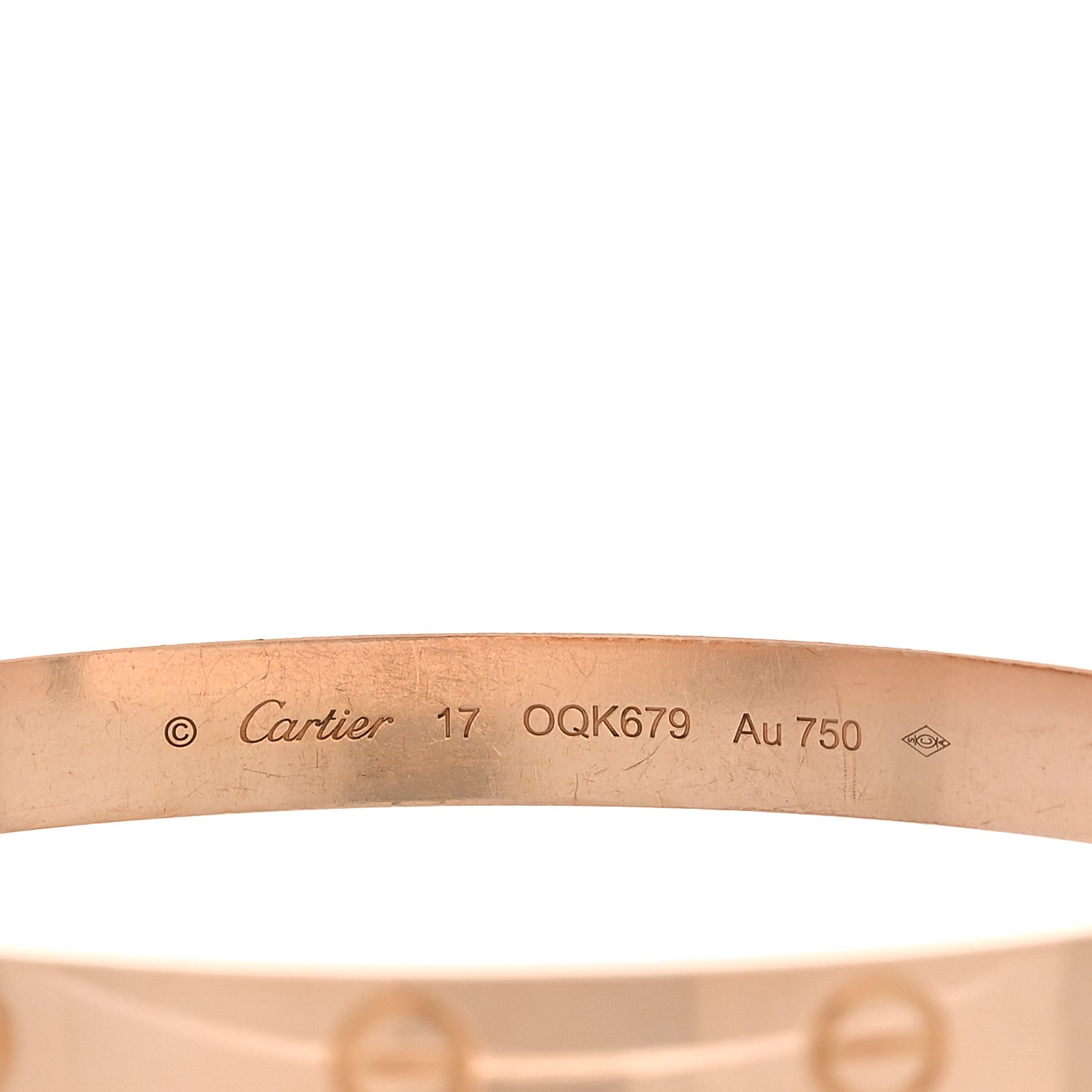 Cartier 18K Pink Gold LOVE Bracelet 17 7 of 7