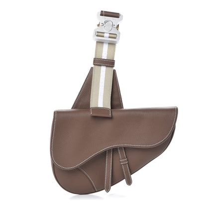 Christian Dior Grained Calfskin Saddle Bag Brown 1 of 7