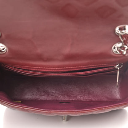 Chanel Patent Calfskin Quilted Mini Rectangular Flap Dark Red 4 of 5