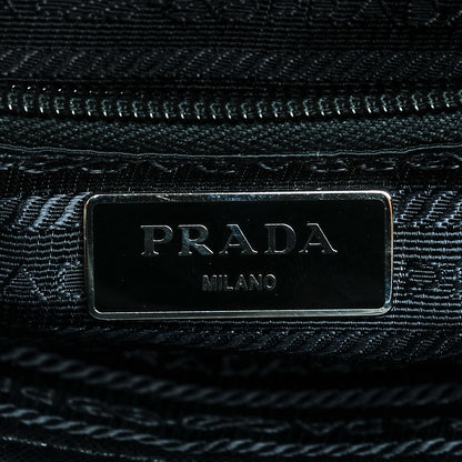 Prada Nylon Leopard Print Tote Backpack Miele Black 6 of 6