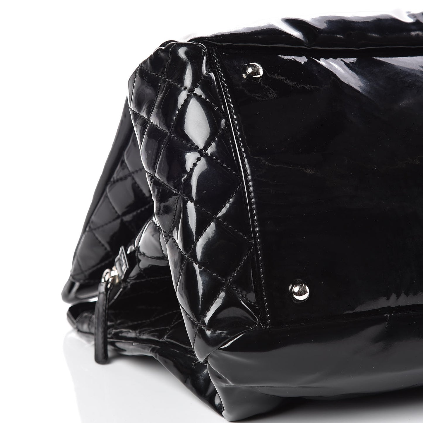 Vinyl Large Lipstick Tote Black