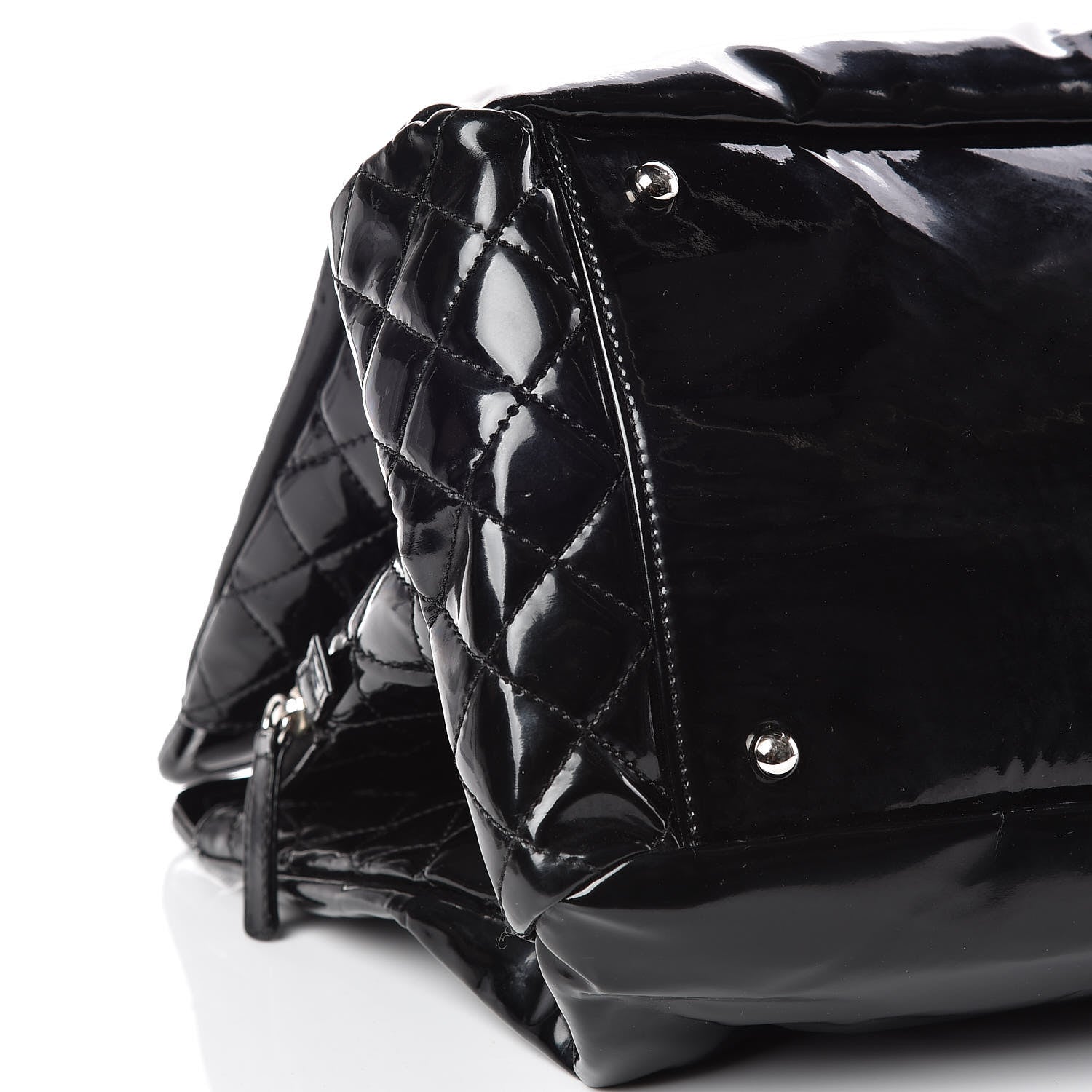 Chanel Vinyl Large Lipstick Tote Black 8 of 13
