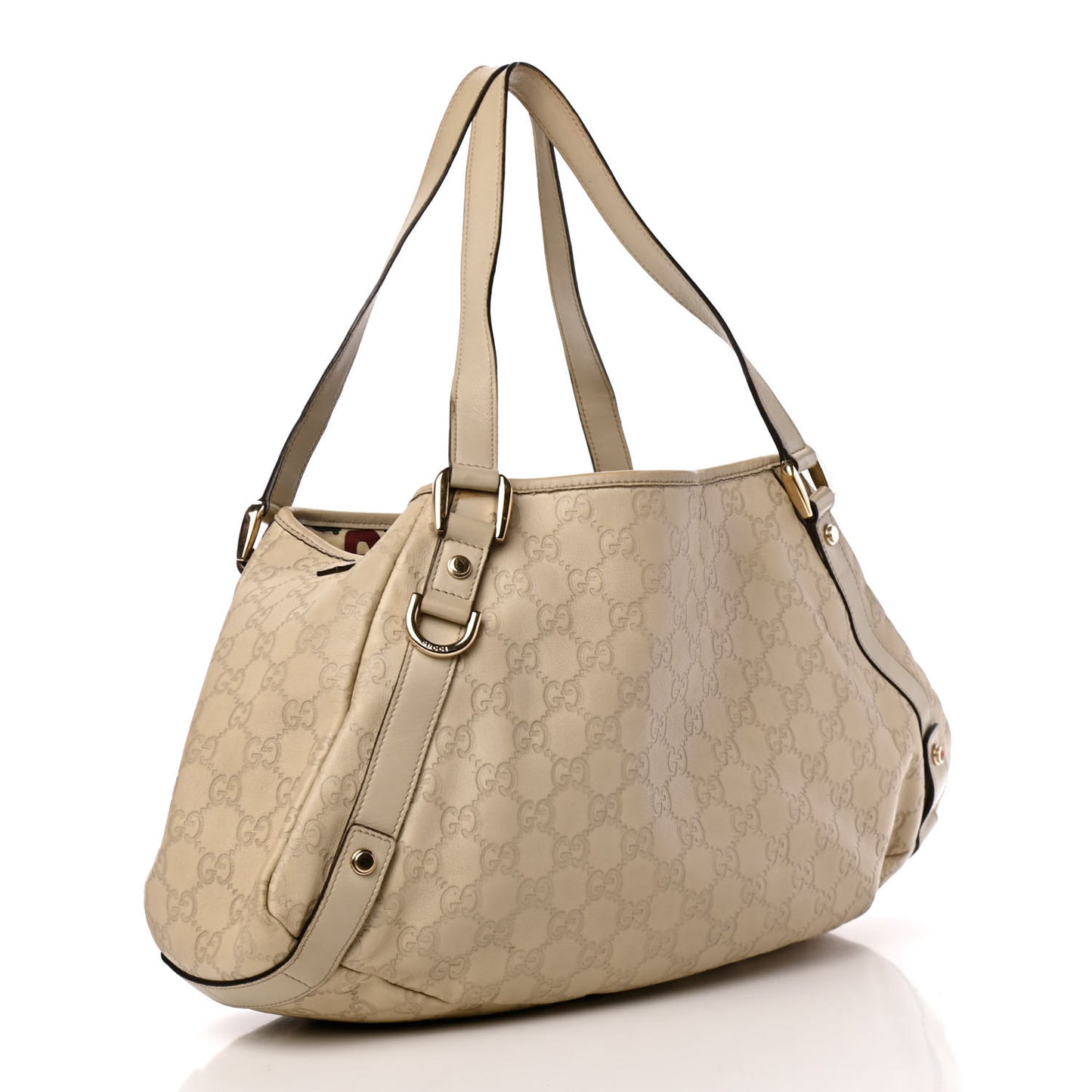 Guccissima Medium Abbey Shoulder Bag Off White