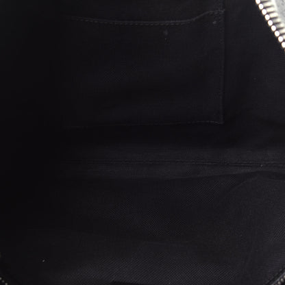 Gucci Soft GG Supreme Monogram Appia Calfskin Web East West Messenger Bag Black Grey 5 of 10