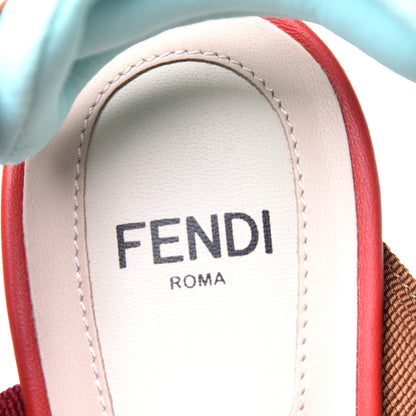 Fendi Technical Mesh FF Colibri 55mm Slingback Pumps 36 Tobacco Moro Cipria Papavero Camelia 8 of 10