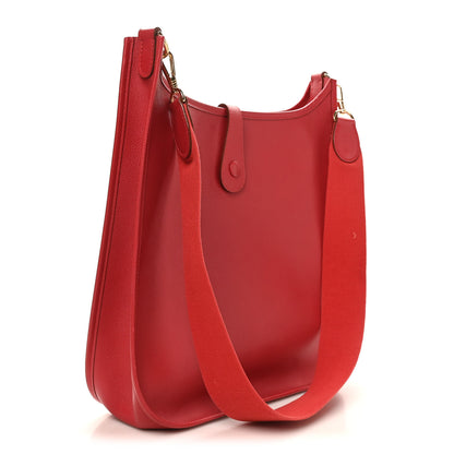 Hermes Courchevel Evelyne GM Rouge Vif 3 of 10