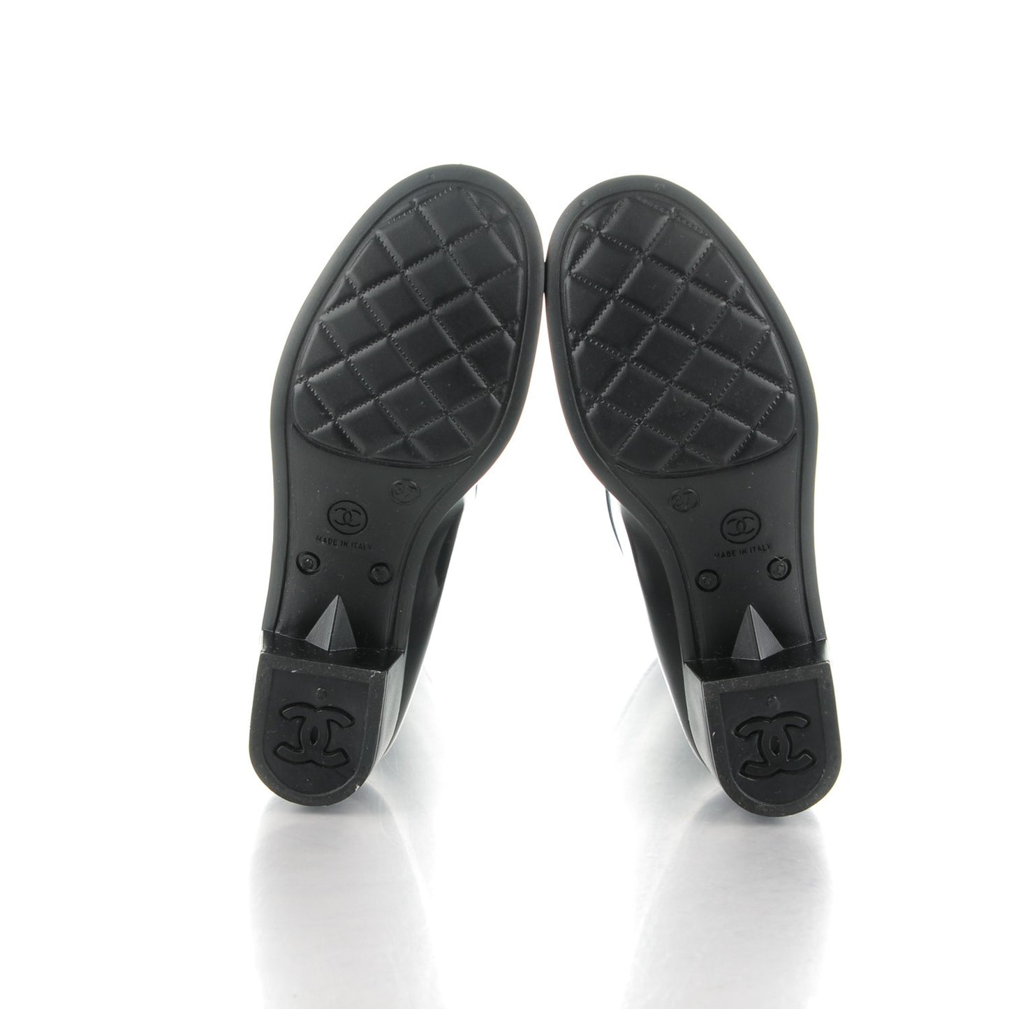 Rubber Camellia Rain Boots 37 Black