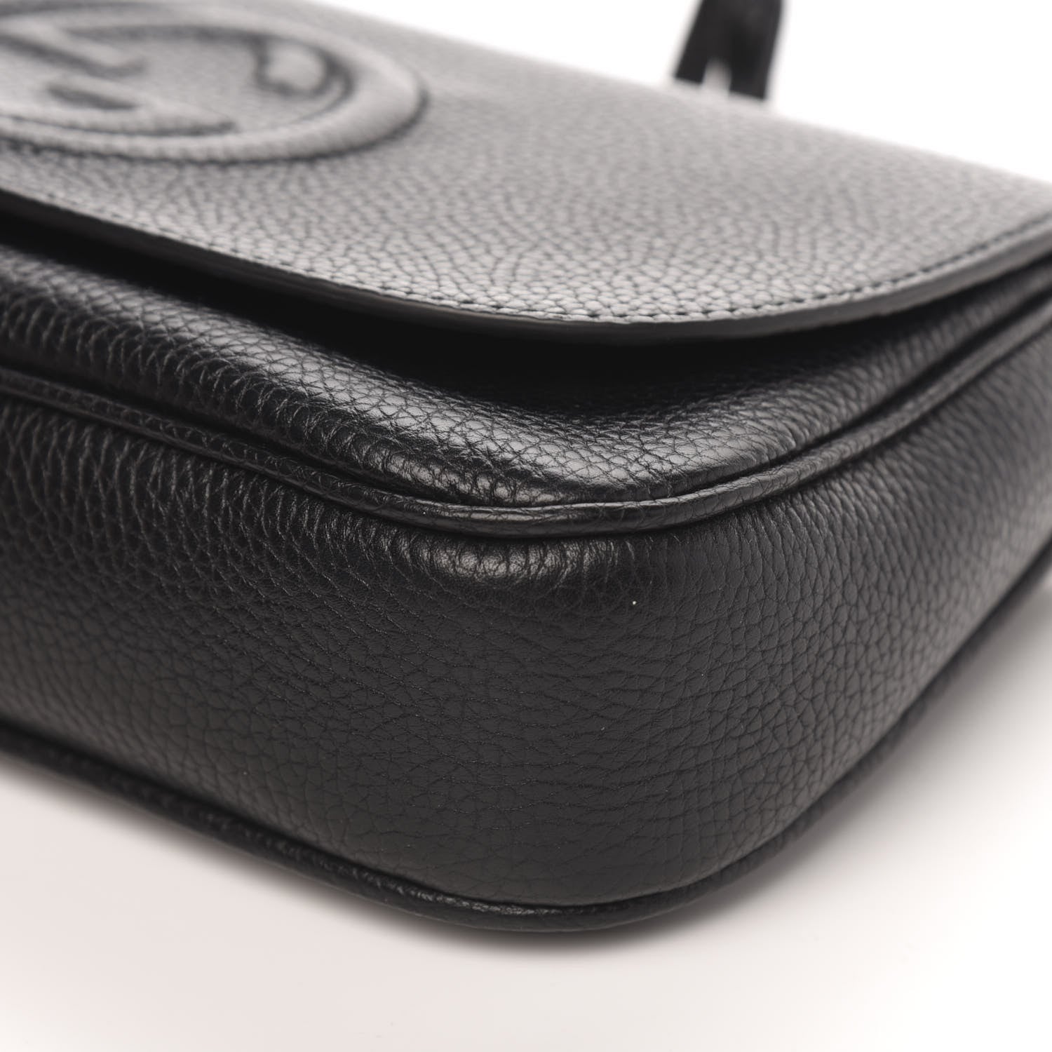 Gucci Pebbled Calfskin Medium Soho Flap Crossbody Black 10 of 10