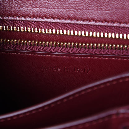 Celine Box Calfskin Small Classic Box Flap Bag Burgundy 7 of 9