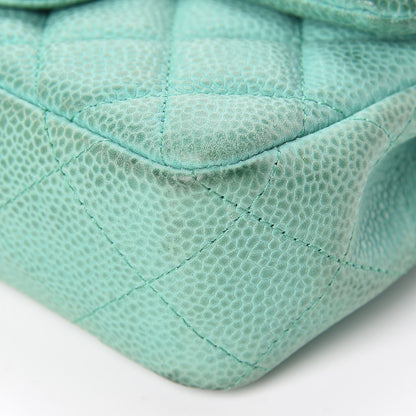 Chanel Caviar Quilted Extra Mini Flap Green 14 of 22
