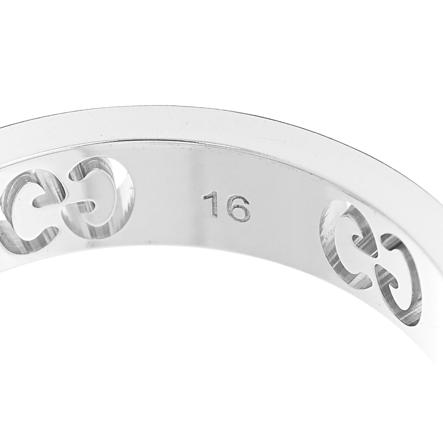 18K White Gold Diamond Icon Stardust Band Ring 56 7.5