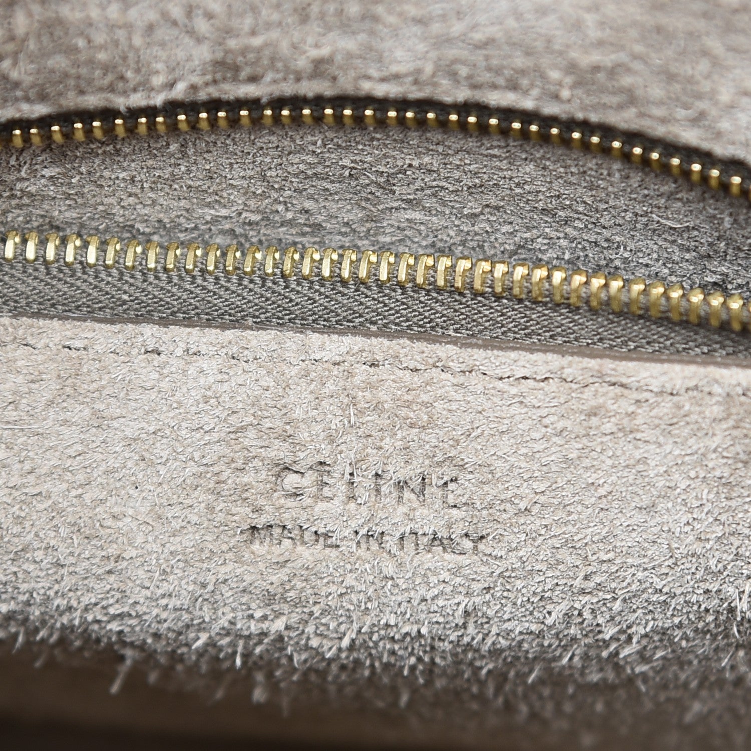 Celine Goatskin Small Sangle Bucket Bag Dark Taupe 6 of 7