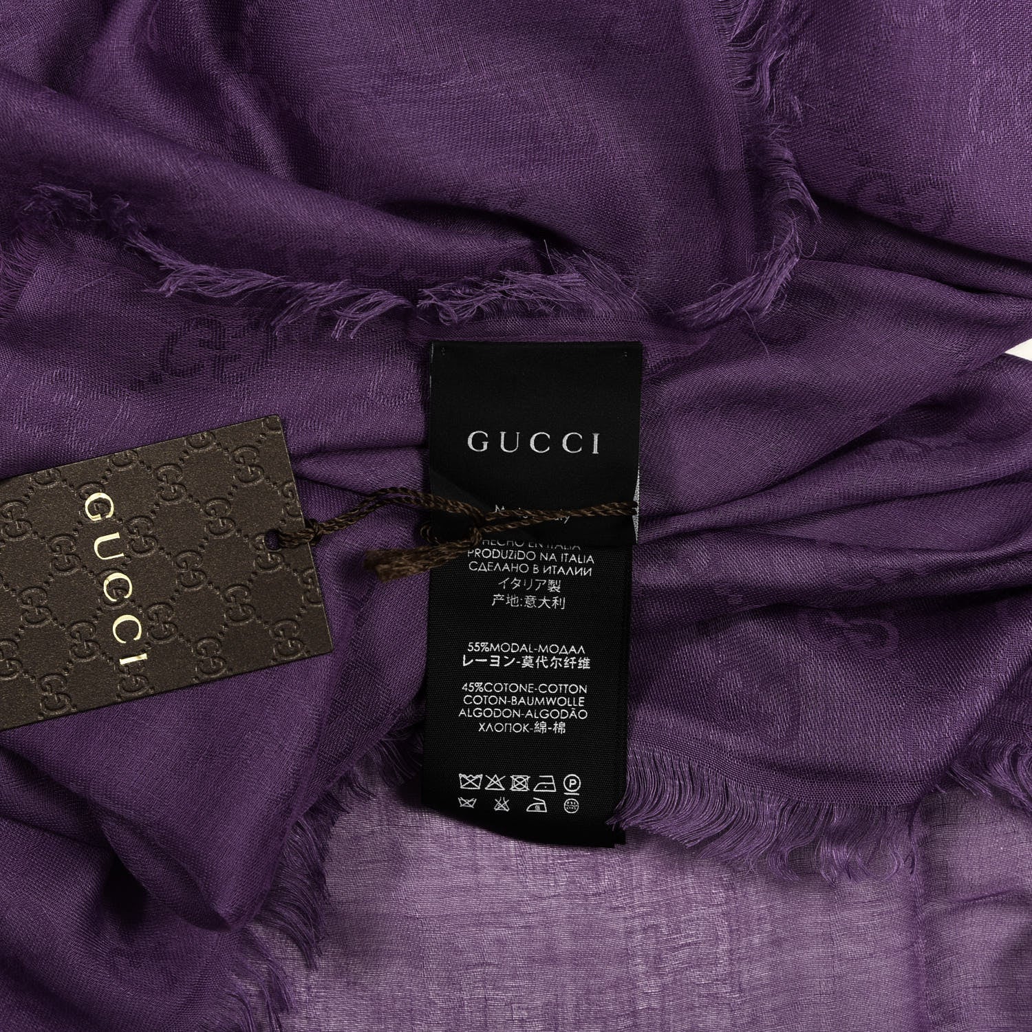 Gucci Modal Cotton Summer GGWeb Shawl Parma Violet 2 of 2
