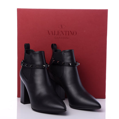 Valentino Garavani Calfskin Rockstud Chelsea 85mm Ankle Boots 38 Black 10 of 10