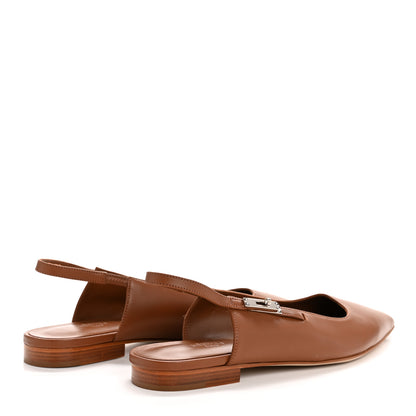 Hermes Nappa Lovely Slingback Mules 41 Gold 5 of 10