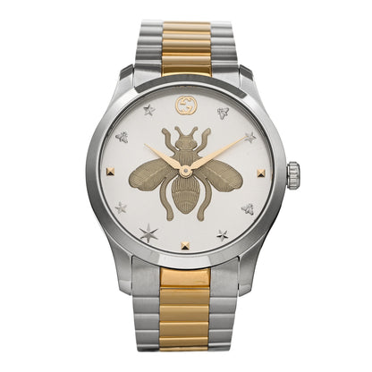 Gucci Stainless Steel 38mm G-Timeless Two Tone Bee Quartz Watch 1 of 4