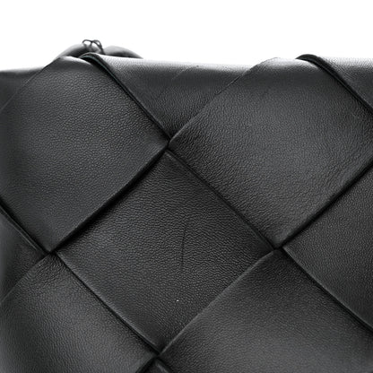Bottega Veneta Nappa Maxi Intrecciato Clasp Bucket Bag Black 10 of 10