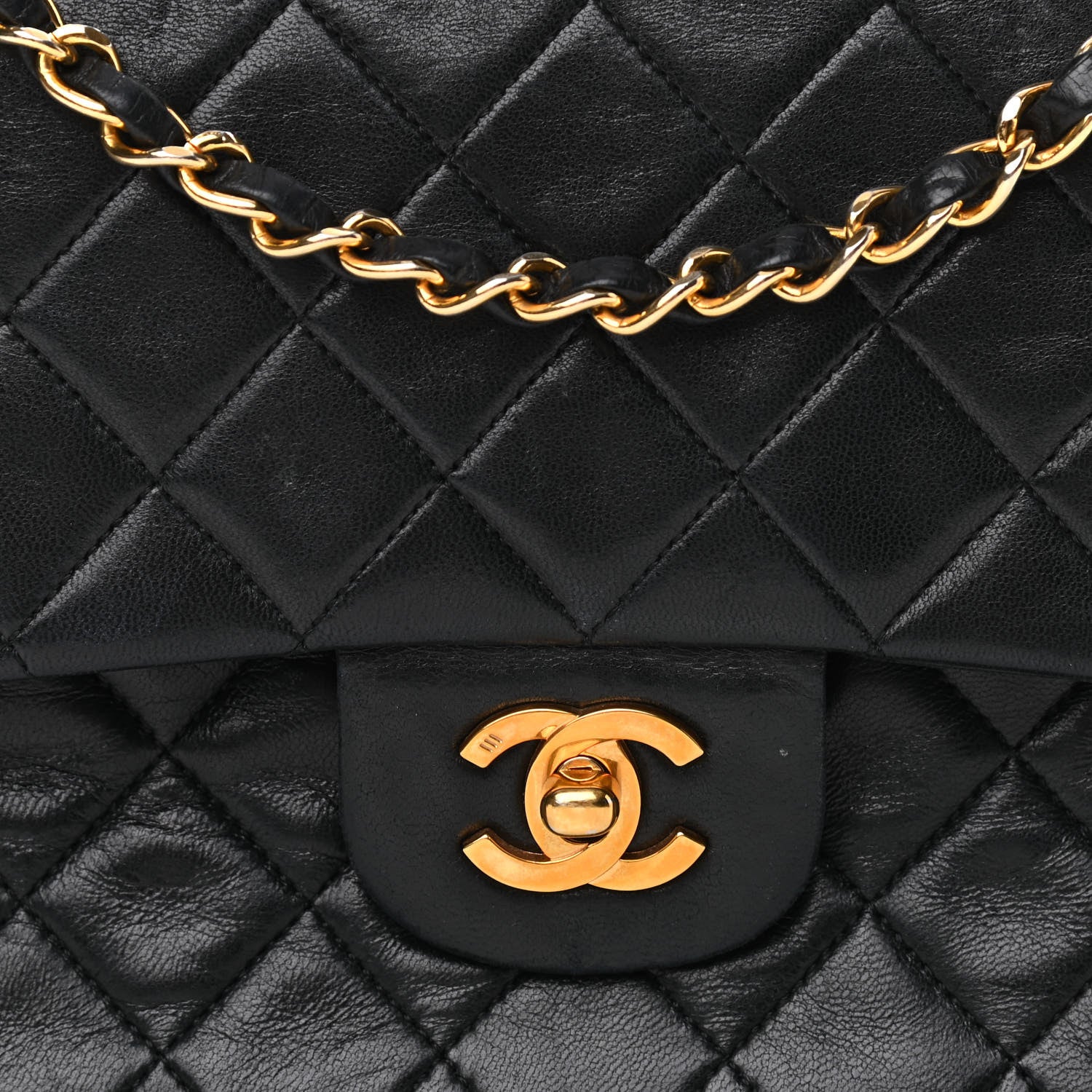 Chanel Lambskin Quilted Small Double Flap Black 8 of 13