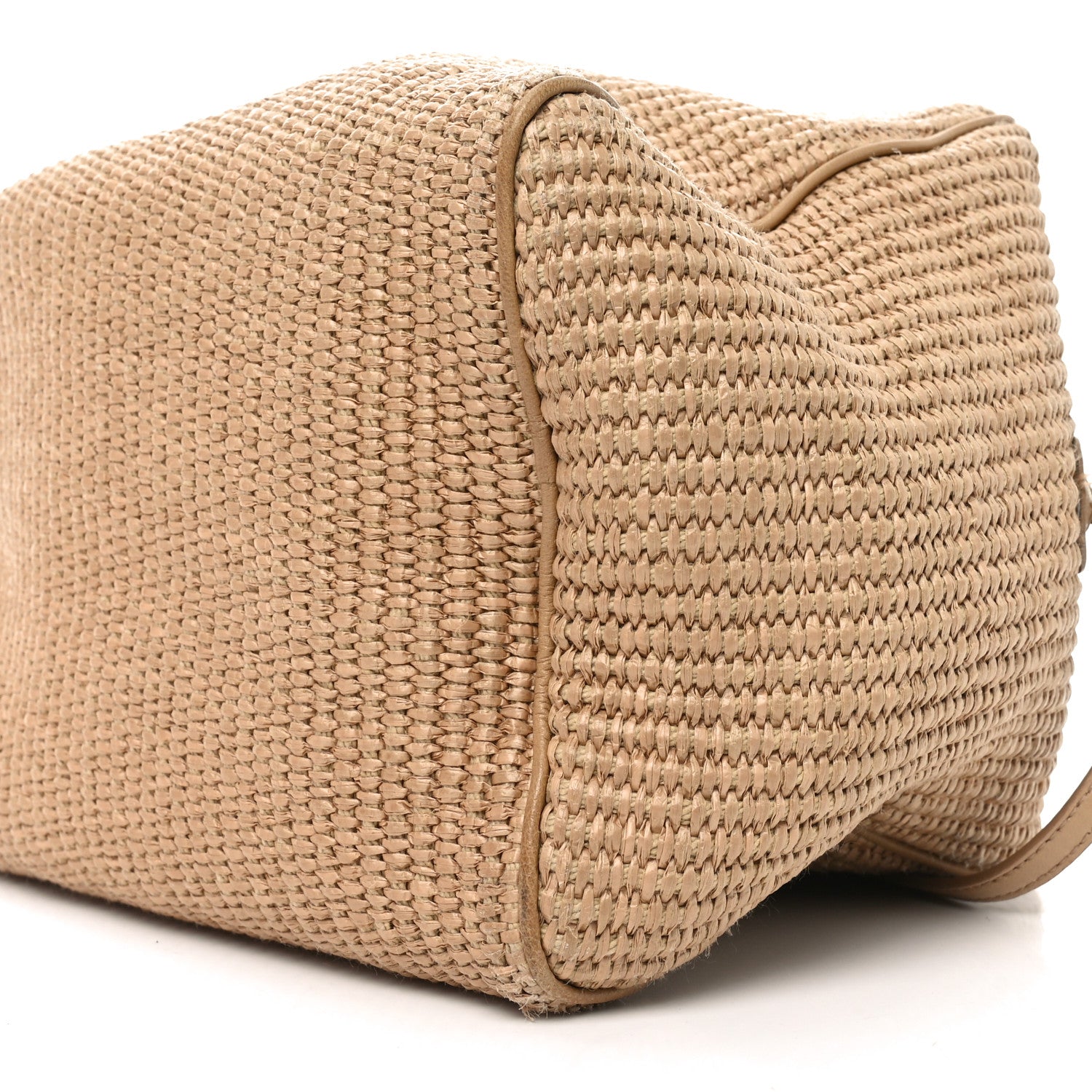 Loro Piana Cotton Raffia Puffy Pouch Clutch Bag 9 of 9