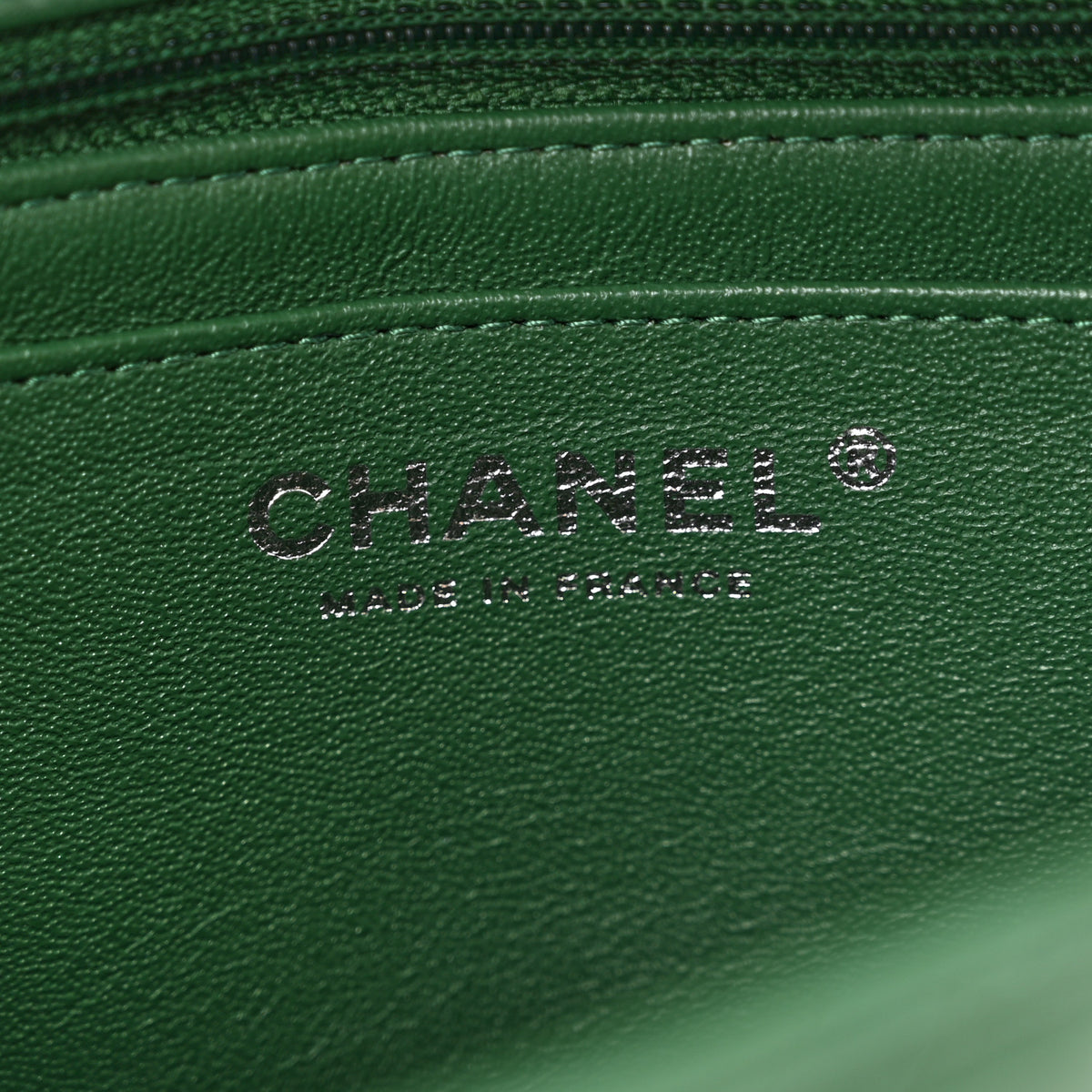 Chanel Lambskin Quilted Mini Rectangular Flap Green 6 of 11