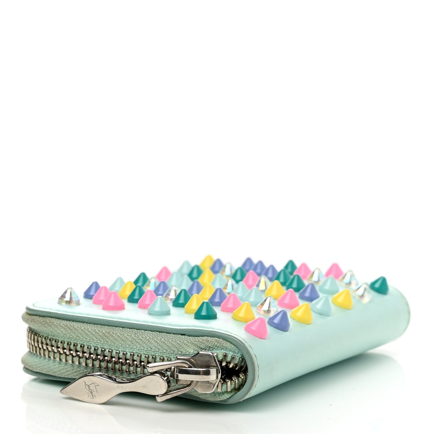Calfskin Spiked Panettone Coin Purse Source Multicolor