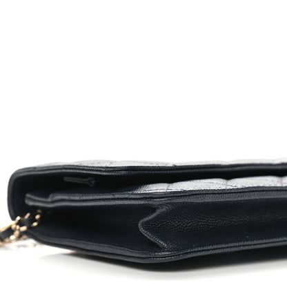 Chanel Caviar Quilted Wallet On Chain WOC Navy Blue 5 of 11