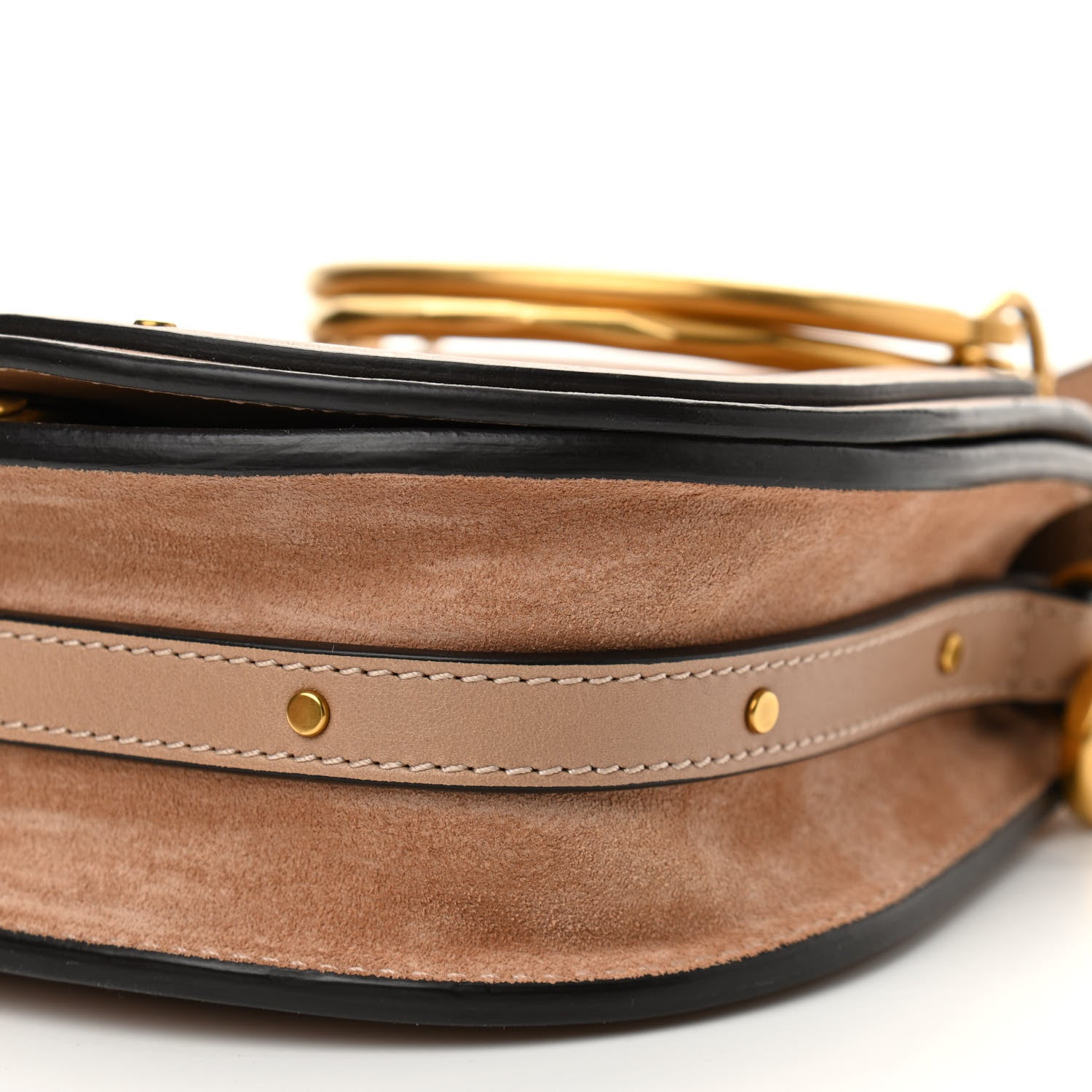 Chloe Calfskin Suede Small Nile Bracelet Bag Biscotti Beige 10 of 12