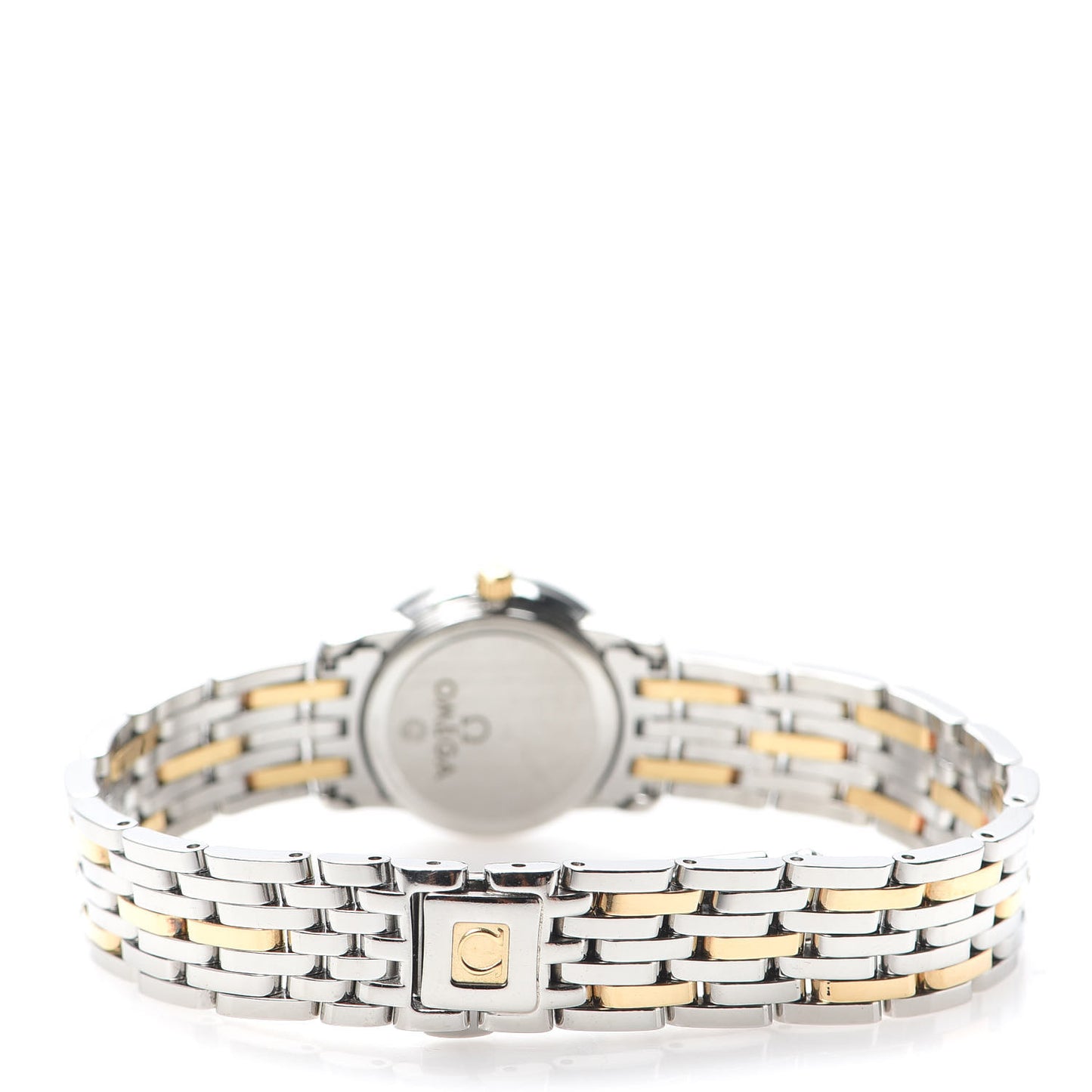 Stainless Steel 18K Yellow Gold Mother of Pearl 22mm De Ville Quartz Watch 4370.71