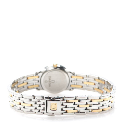 Omega Stainless Steel 18K Yellow Gold Mother of Pearl 22mm De Ville Quartz Watch 4370.71 3 of 6