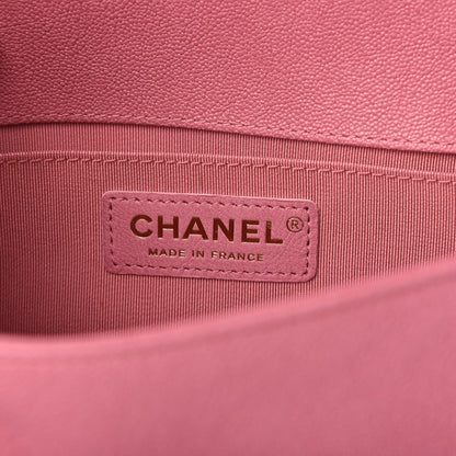 Chanel Caviar Chevron Quilted Small Boy Flap Dark Pink 8 of 10