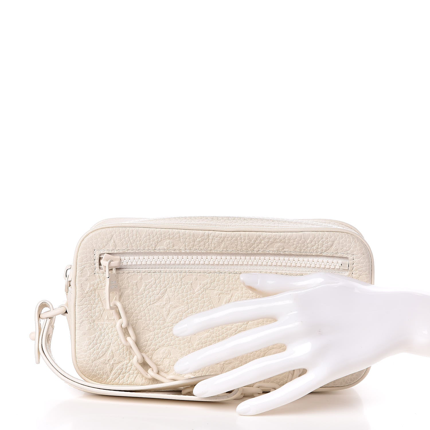 Louis Vuitton Taurillon Monogram Pochette Volga White 2 of 8