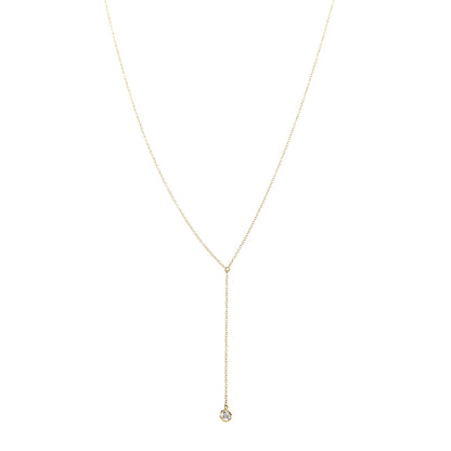 Tiffany 18K Yellow Gold Diamond .17ct Elsa Peretti Diamonds by the Yard Lariat Necklace 1 of 8