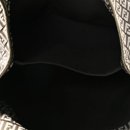 Fendi Zucchino Vachetta Shoulder Bag Caffe Argilla Canna di Fucile 10 of 15