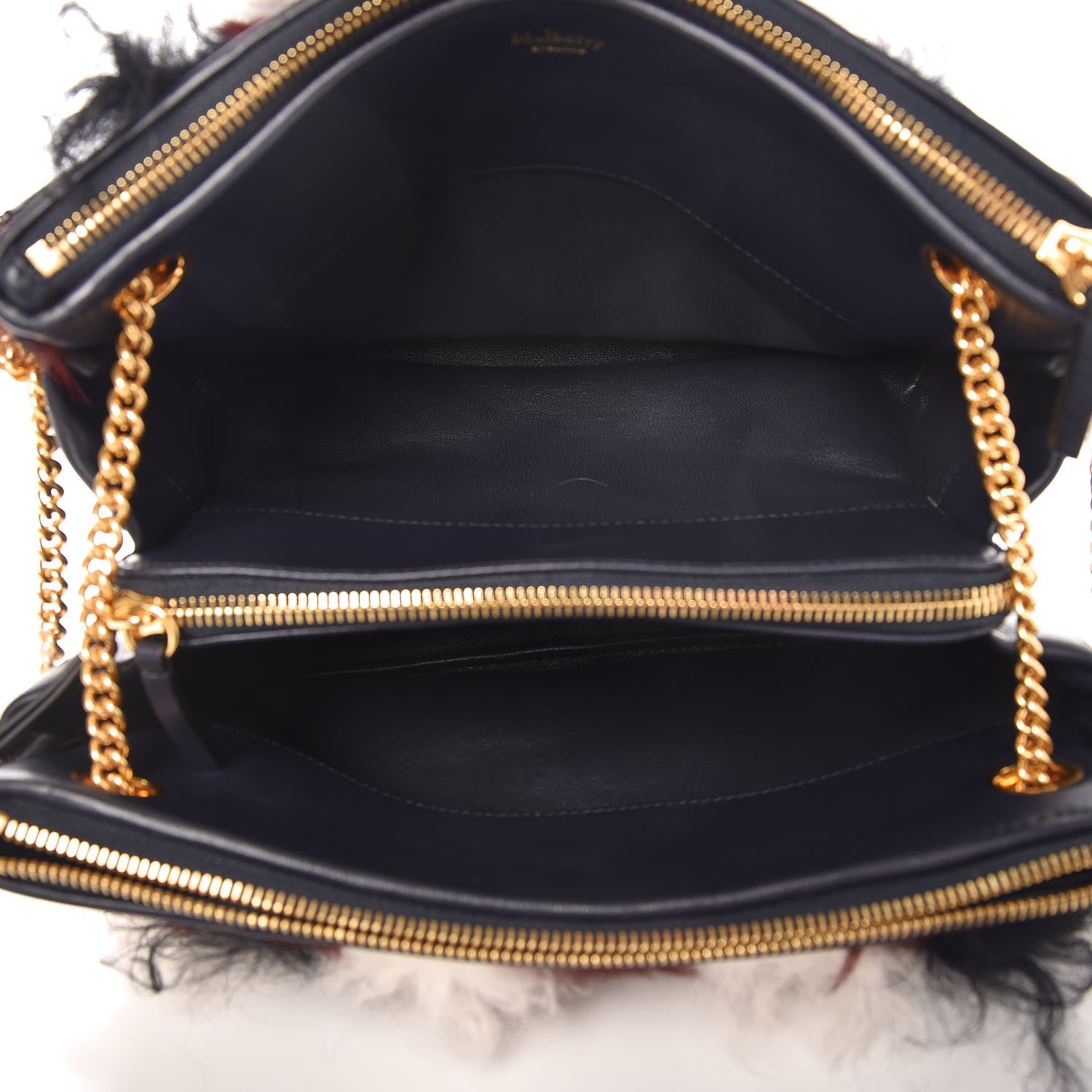 Mulberry Curly Shearling Tartan Winsley Tote Bag Multicolor 5 of 7