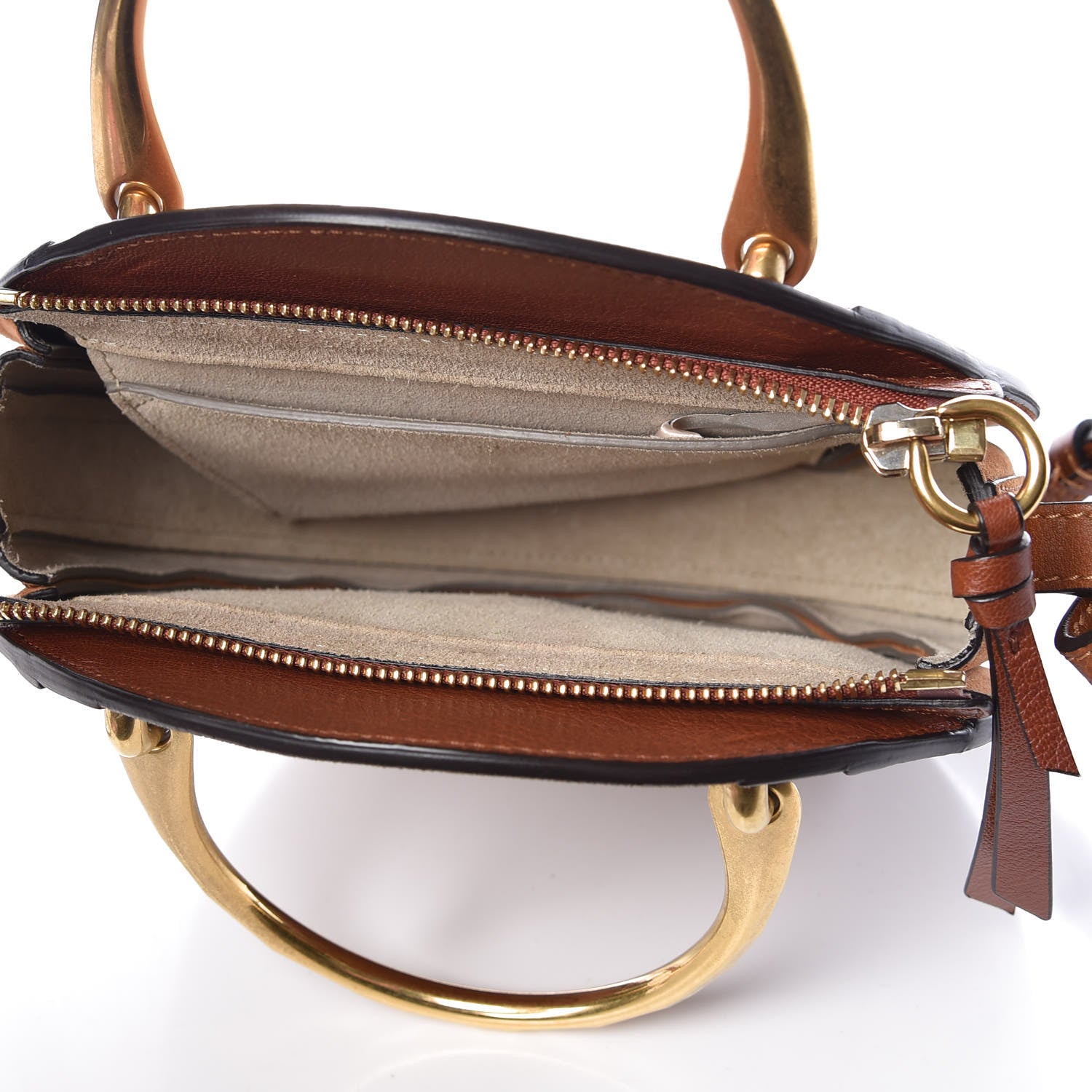 Chloe Shiny Goatskin Smooth Calfskin Suede Small Pixie Bag Saffron Red 7 of 10