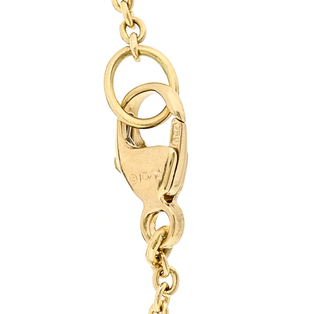 18K Yellow Gold Blue Topaz 4mm Chatelaine Chain Bracelet