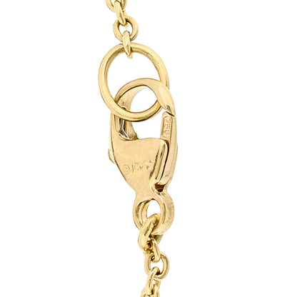 David Yurman 18K Yellow Gold Blue Topaz 4mm Chatelaine Chain Bracelet 4 of 4