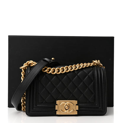 Chanel Caviar Quilted Small Boy Flap Black 11 of 11
